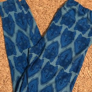 LuLaRoe - Vintage Blue Wolf Leggings